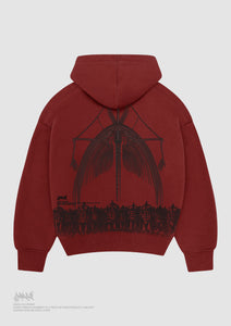 "Rumbling" V2 Hoodie (Dark Red)
